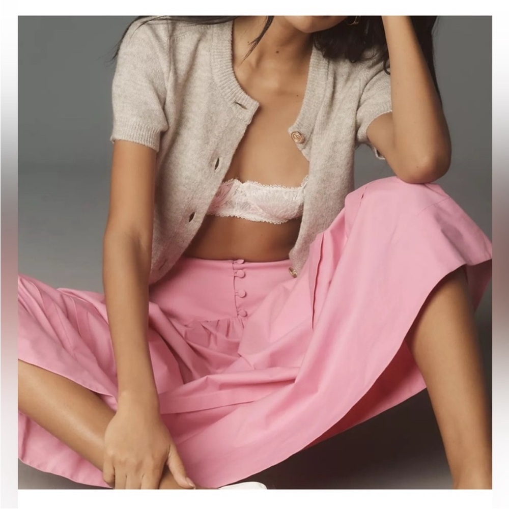Maeve Pink Midi Skirt
